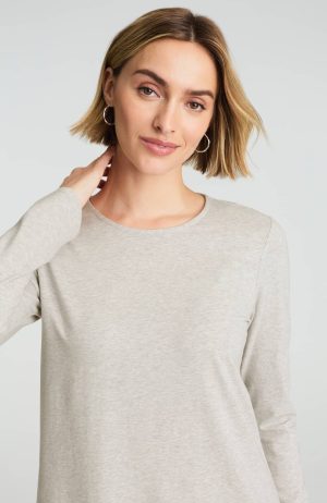 Pure Jill Long-Sleeve Shirttail Tee