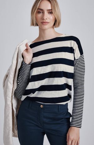 Relaxed Boat-Neck Tee
