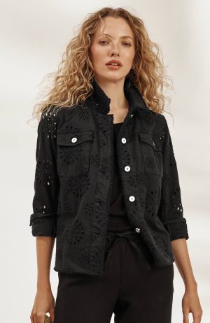 Embroidered Eyelet Jacket
