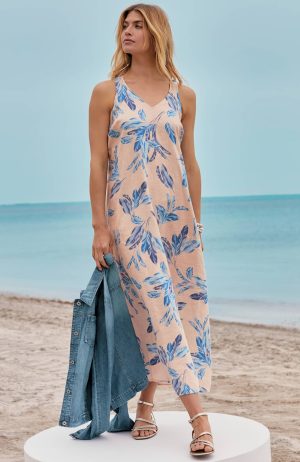 Sleeveless V-Neck Maxi Dress