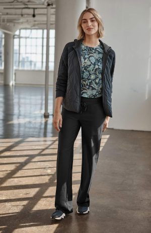 Fit Stretch-Knit Wide-Leg Pants