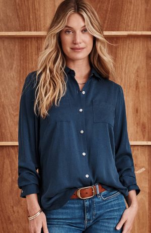 Soft-Luxe Button-Front Shirt