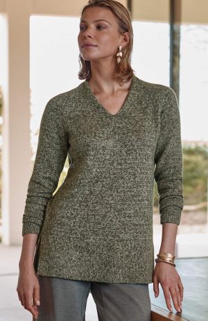 Pure Jill Slub Marled Sweater