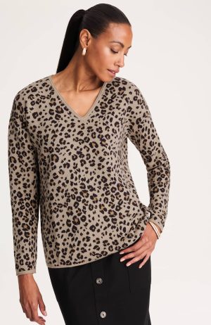 Wearever Leopard-Jacquard Sweater