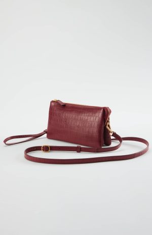 Embossed Leather 3-In-1 Crossbody