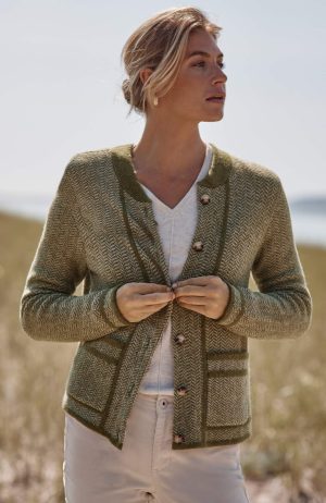 Chevron Sweater-Jacket