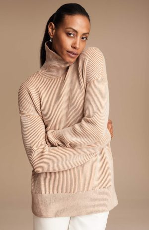 Pure Jill Textured Ribbed-Knit Sweater