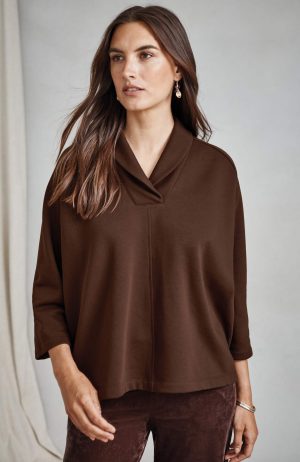 Pure Jill Shawl-Collar Top