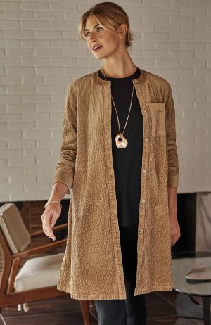 Pure Jill Textured Corduroy Duster