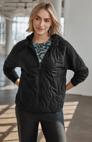Fit Sweater-Sleeve Puffer Jacket
