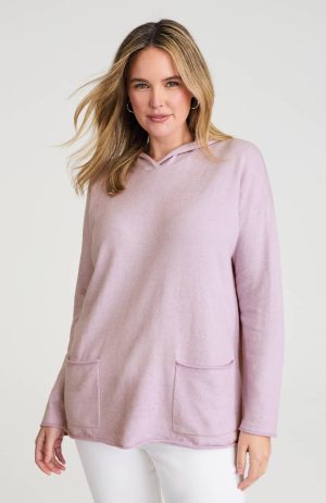 Patch-Pocket Hooded Sweater