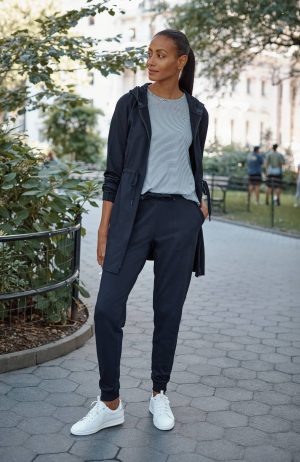 Fit Drawstring-Waist Knit Jacket