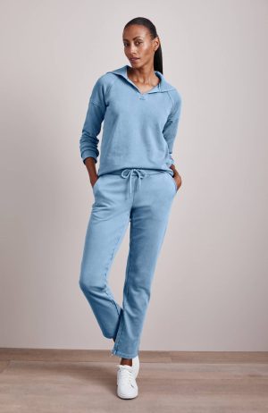 Fit Garment-Dyed Slim-Leg Pants