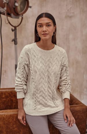 Pure Jill Hand-Braided Sweater