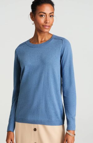 Wearever Ribbed-Shoulder Sweater