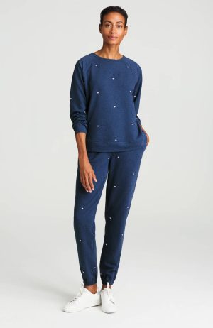 Embroidered-Heart Joggers