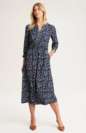 Printed Trapunto-Stitched Dress