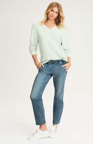 Relaxed Tie-Waist Jeans
