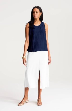 Wearever Crinkled Scoop-Neck Top