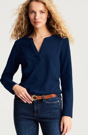 Knit-Gauze Pullover
