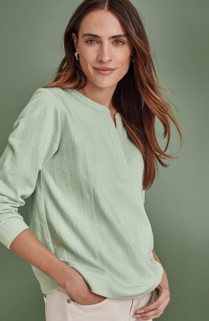 Knit-Gauze Pullover