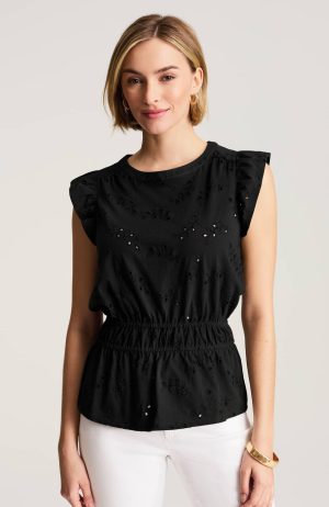 Eyelet Sleeveless Top