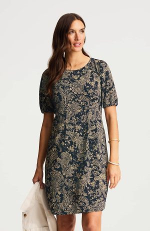 Dart-Waist Knit Dress