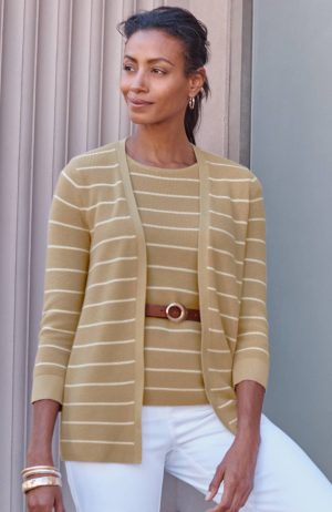 Wearever Ribbed Open-Front Cardi