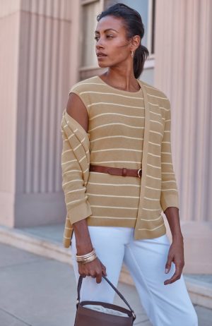 Wearever Ribbed Cap-Sleeve Sweater