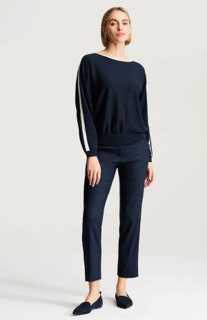 Wearever Contrast-Seam Dolman-Sleeve Pullover