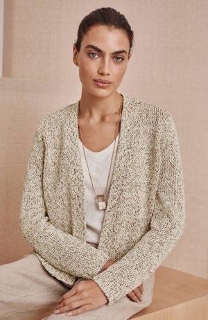 Pure Jill Space-Dyed Textured Cardi