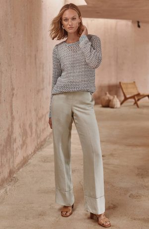 Pure Jill Linen-Blend Wide-Leg Pants