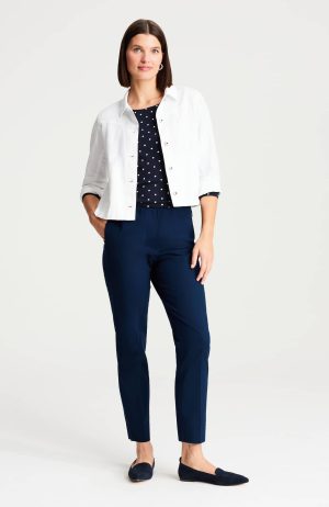 Curvy-Fit Versatile Cotton-Stretch Slim-Leg Pants