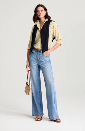 Easy Button-Front Shirt