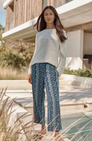 Pure Jill Sateen Wide-Leg Crops