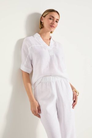 Pure Jill Linen Collared Popover