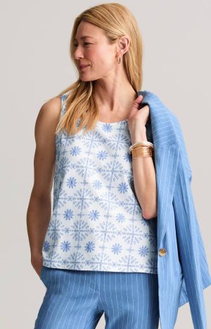 Embroidered Knit Tank