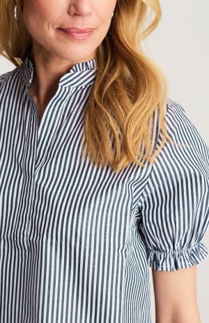 Ruffled Cotton-Poplin Top