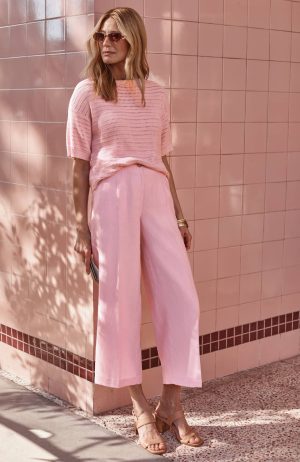 Linen Wide-Leg Pants