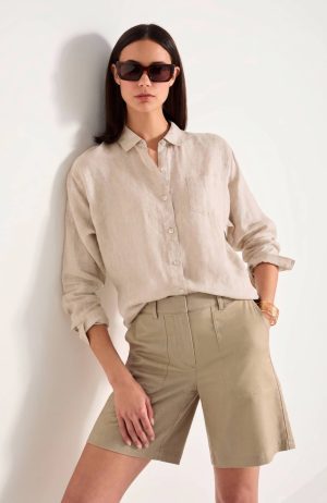 High-Rise Belted Shorts