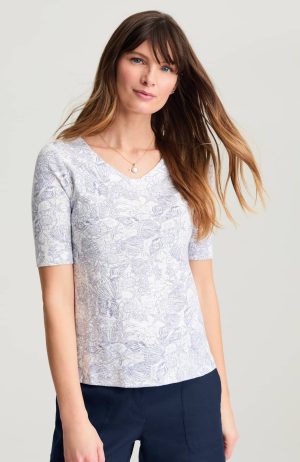Pima-Slub V-Neck Tee