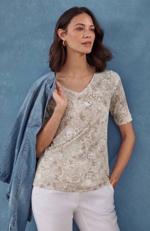 Pima-Slub V-Neck Tee