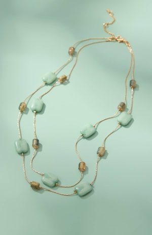 Green Aventurine Multistrand Necklace