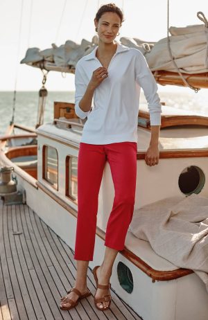 High-Rise Straight-Leg Cropped Jeans