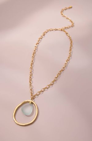 Sculptural Seaglass Pendant Necklace