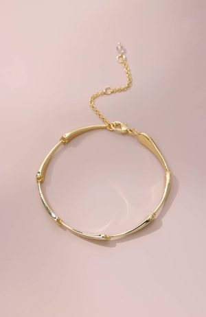 Demi-Fine Sculpted Teardrop Bracelet