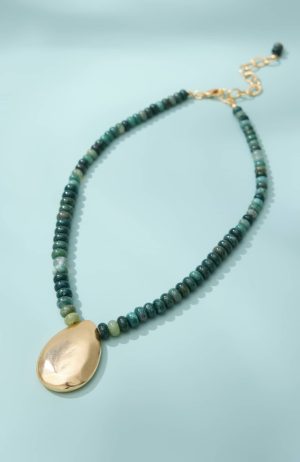 Semiprecious Moss Agate Pendant
